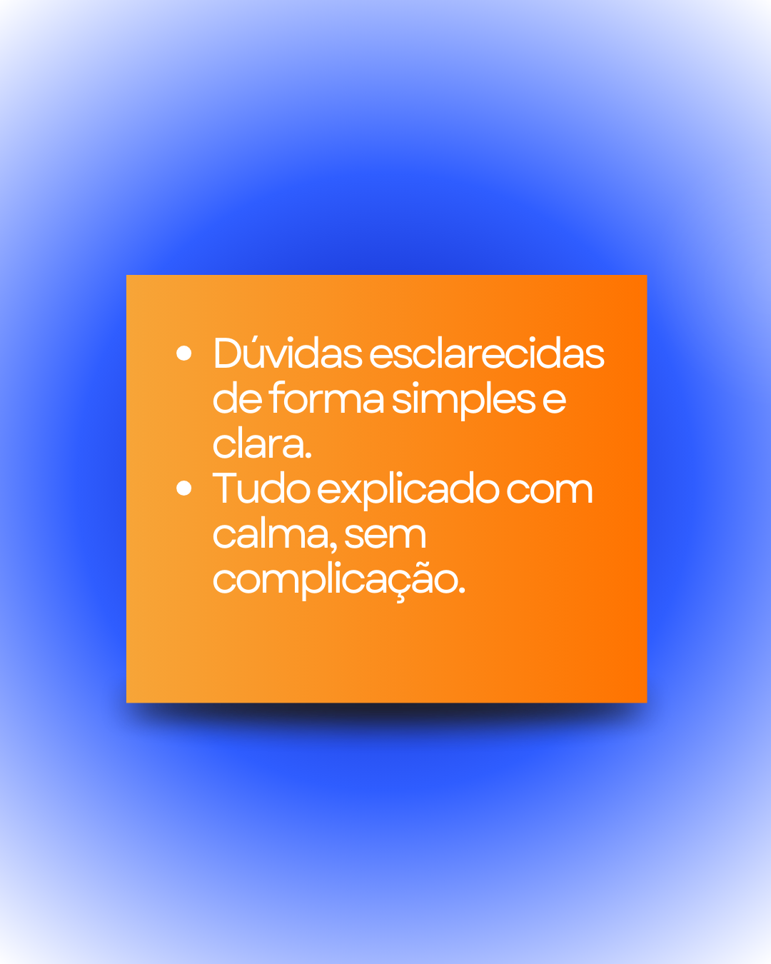 Atendimento e orientação